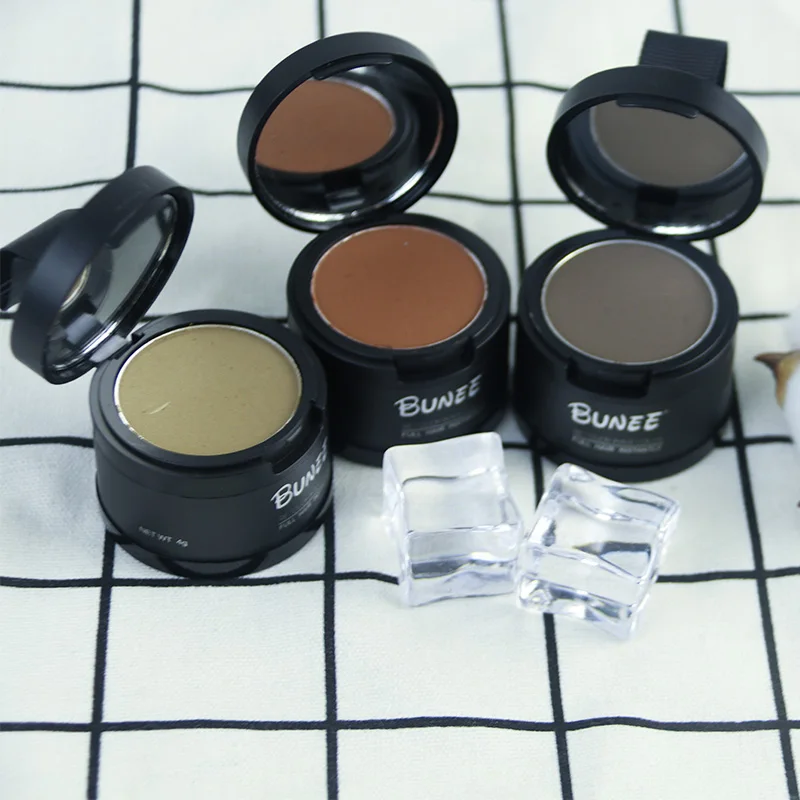 BUNEE Makeup Hair Line Shadow with Mirror Puff Fibers Eyebrow Powder Extract Easy to Wear Make Up neat symmetry hairline | Красота и