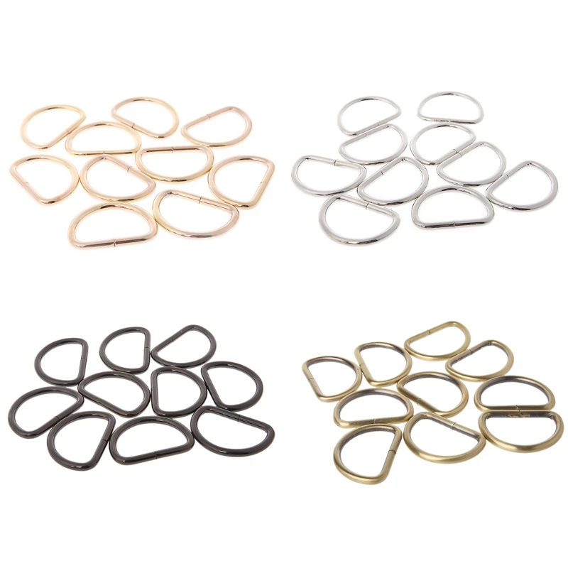 

38mm Inner Width Metal Non Welded D Ring Buckle For Backpacks Bags Straps 10pcs