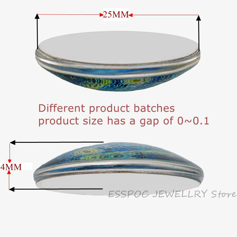 5 шт./компл. модные стеклянные кабошоны 25 мм в виде золотой рыбки с цветком для