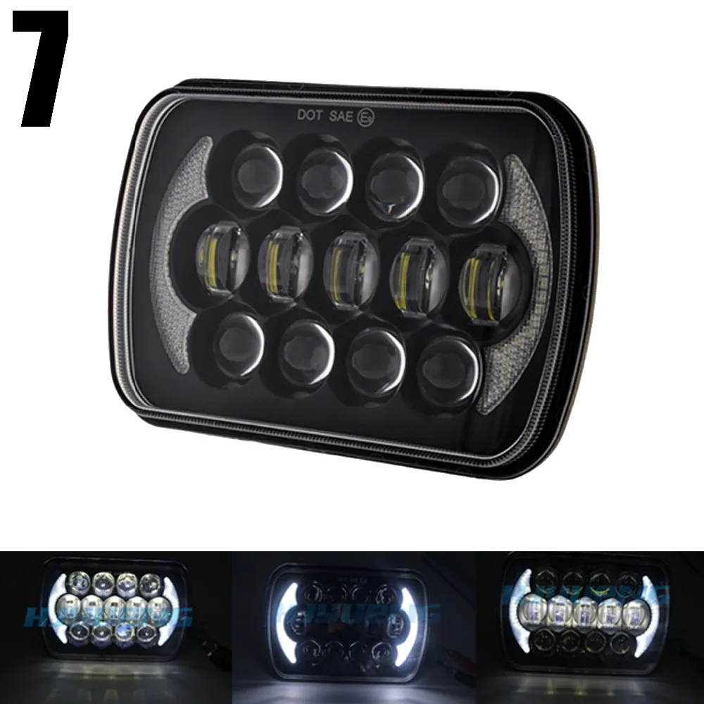 5X7 дюймов 85 Вт h4 светодиодный фонарь 7x6 для Jeep Wrangler YJ XJ truck FLD Firebird Celica 240SX 7 фонарь|led