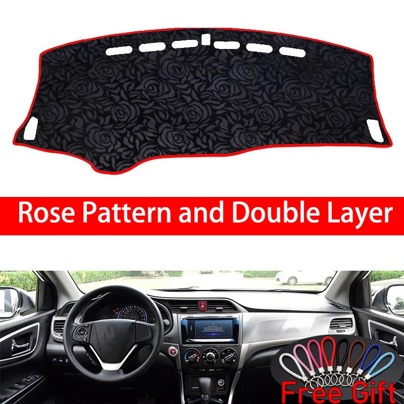 

Rose Pattern For Honda crider 2013 2014 2015-2017 Dashboard Cover Car Stickers Car Decoration Car Accessories Interior Decals