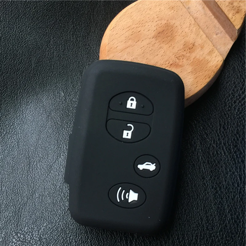 Силиконовый чехол для TOYOTA Camry Highlander Prado Crown Land Cruiser Prius Aqua Hilux Rav4 с 4 кнопками|key case