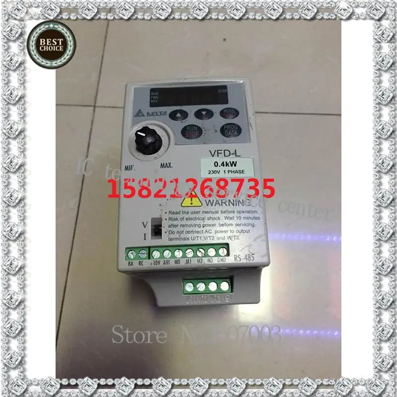Delta inverter VFD L VFD004L21A 0.4KW 230V был протестирован| |