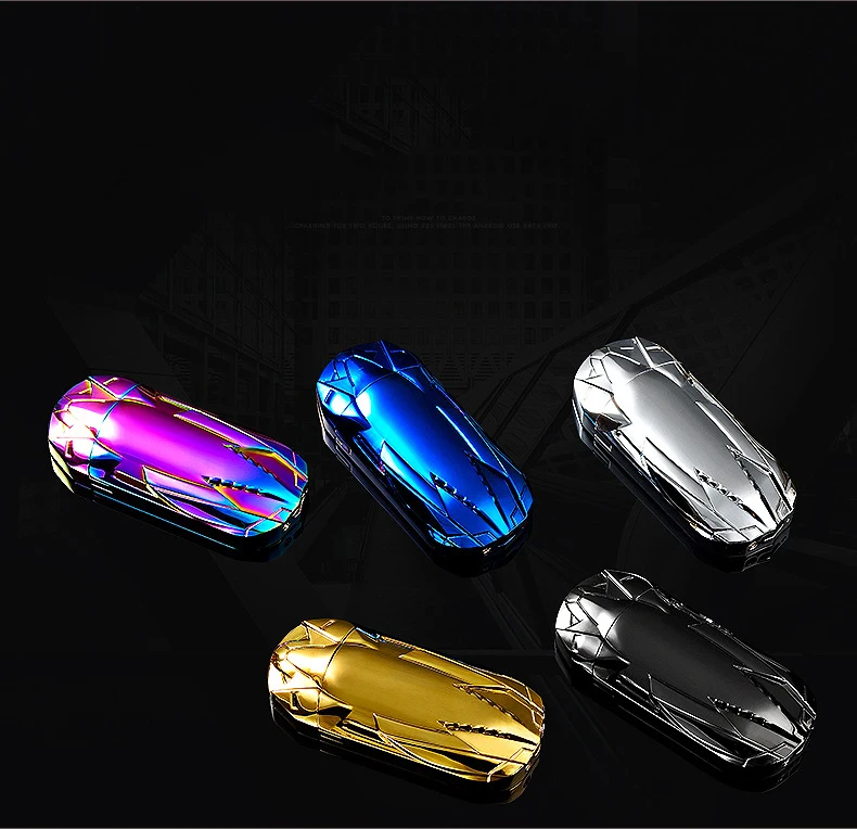 Sportscar Форма USB Зажигалка для сигарет; защита от ветра Heatwire Can лазерный логотип плазмы