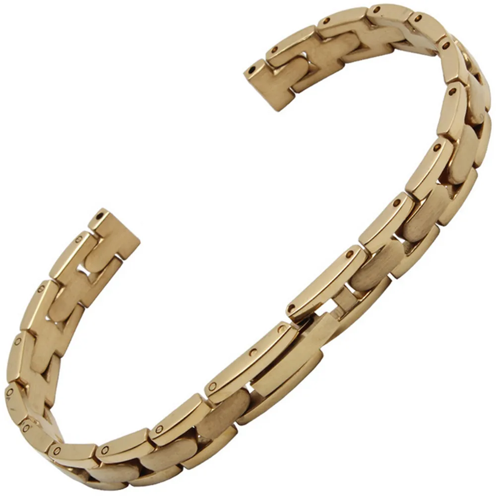 Gold Way deng-fashion женские металлические наручные часы из нержавеющей стали ремешок для часов 8 мм браслет ювелирные изделия часы аксессуары-Y085 - Цвет ремешка: Gold
