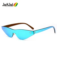 jackjad fashion small slim rimless cat eye style sunglasses women cool avant garde brand design sun glasses oculos de sol 529