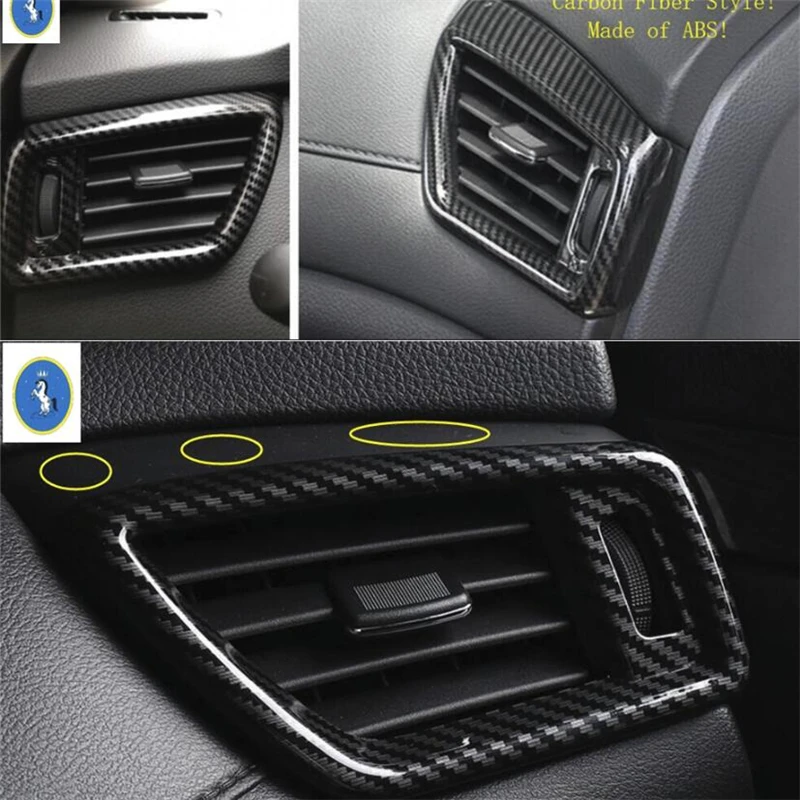 Yimaautotrim боковой Кондиционер AC выход вентиляционная Крышка Накладка для Nissan Rogue/X-trail T32- матовый/углеродное волокно ABS