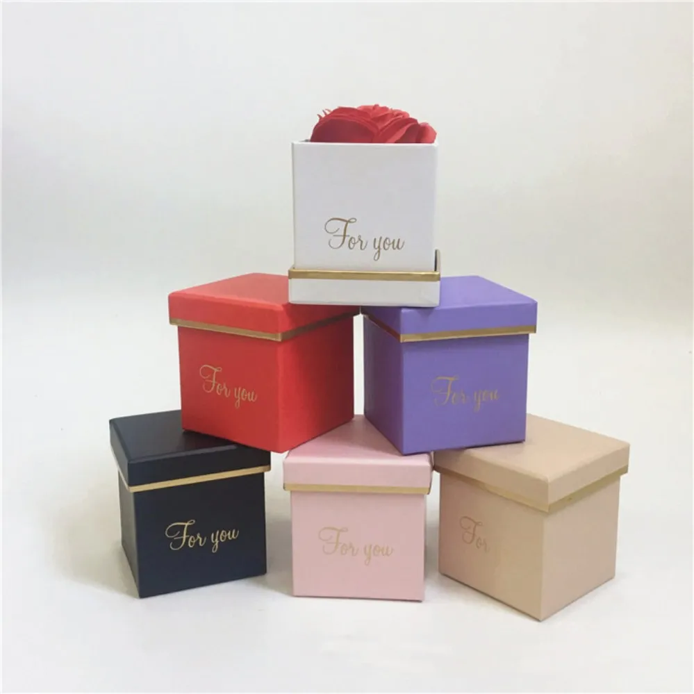 6pcs/lot Mix-color Single Rose box wedding party decoration gifts Heart/ Square shape choose Mother's Day Valentine's gift | Дом и сад