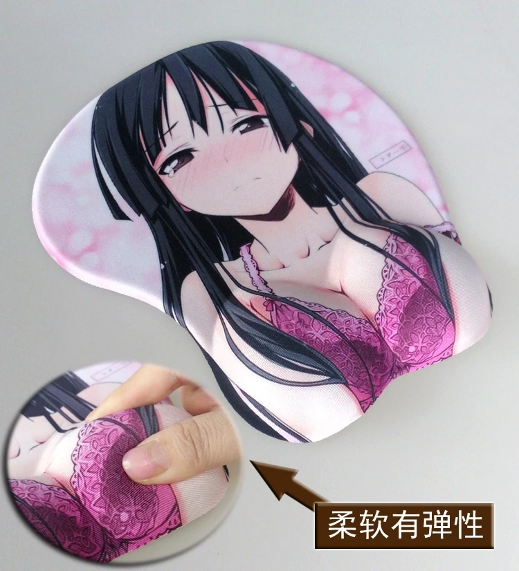 Highschool DXD Rias Gremory сексуальный большой мягкий 3D игровой коврик для мыши H2.8cm