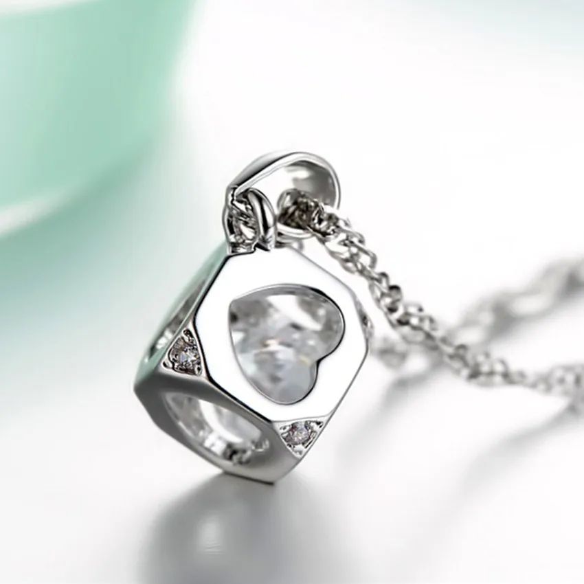 Новинка 2018 подвески Love Cube для влюбленных роскошные ожерелья с кристаллами и