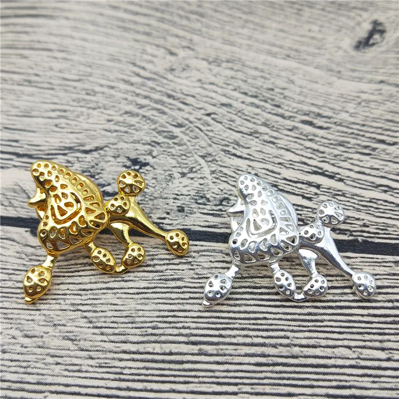 New Poodle Brooches and Pins Trendy Animal Metal Suit Men Fashion Pet Jewellery | Украшения и аксессуары
