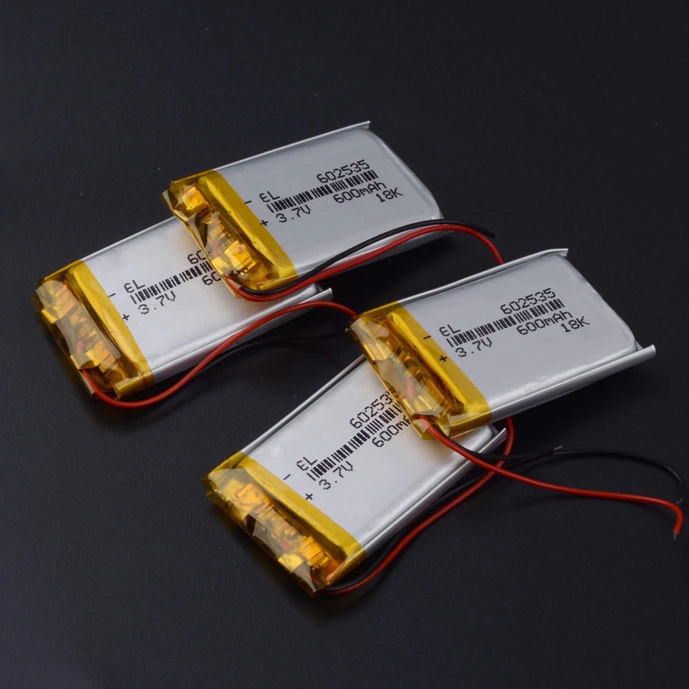 3 7 V 600mAh 602535 литий полимерный ионный аккумулятор Lipo cells take Akum для плеера DVR