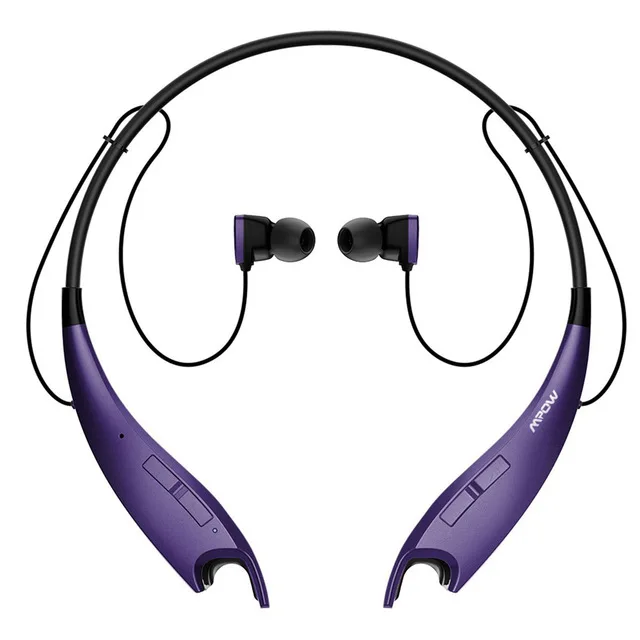 Purple Mpow челюсти Bluetooth V4.1 наушники беспроводные шейные наушники 4 цвета Мода шеи Холтер наушники настоящие HiFi стерео наушники - Цвет: Purple