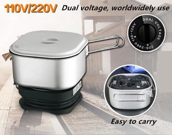 Дорожная рисоварка с двойным напряжением портативная электрическая мини