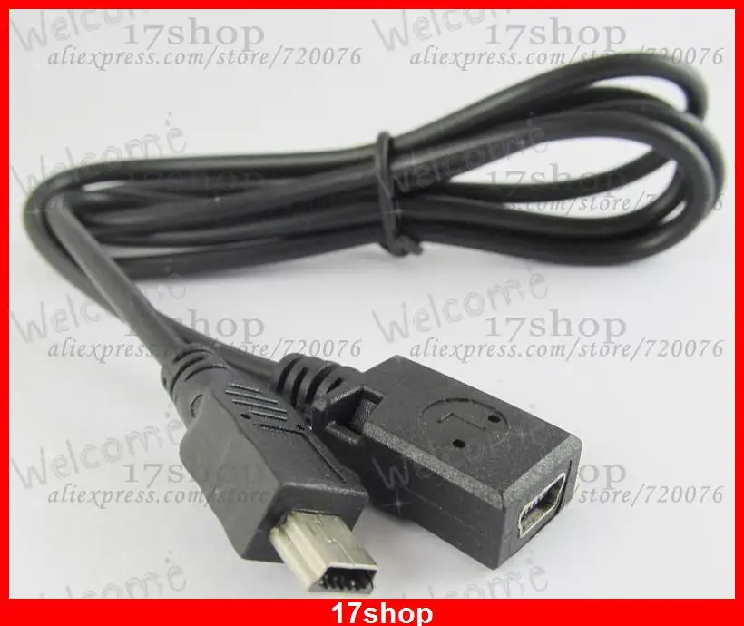 

5 комплектов Удлинительный кабель Mini USB 5pin «Папа-мама» 1,5 метра