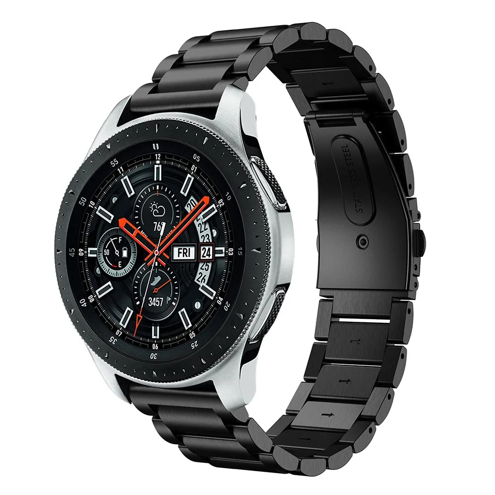 Модный ремешок из нержавеющей стали для Samsung Galaxy Watch 42 мм 46 металлический браслет