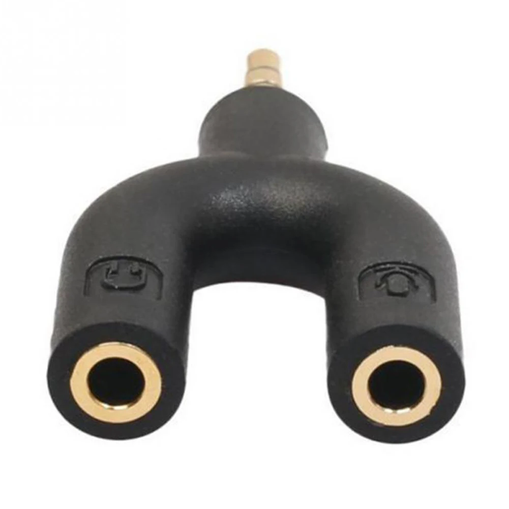 Аудио двойной 3 5 мм разъем для наушников 1 штекер на 2 Женский U сплиттер адаптер
