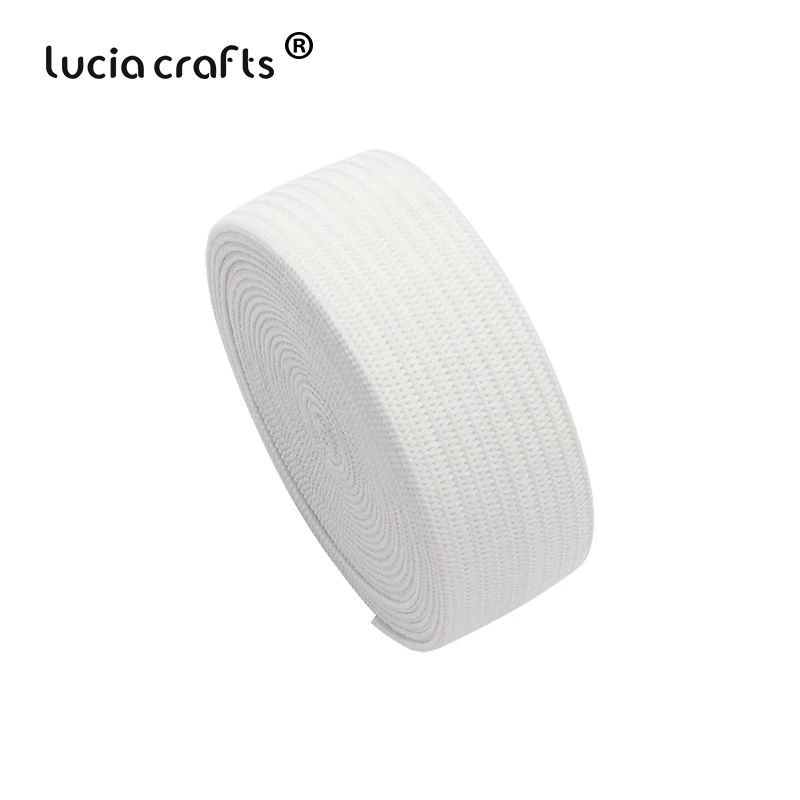 Lucia Crafts, 5 ярдов/партия, 18 мм, одноцветная эластичная лента, отделка, кружево, сделай сам, головной убор, украшения ручной работы, аксессуары T0802