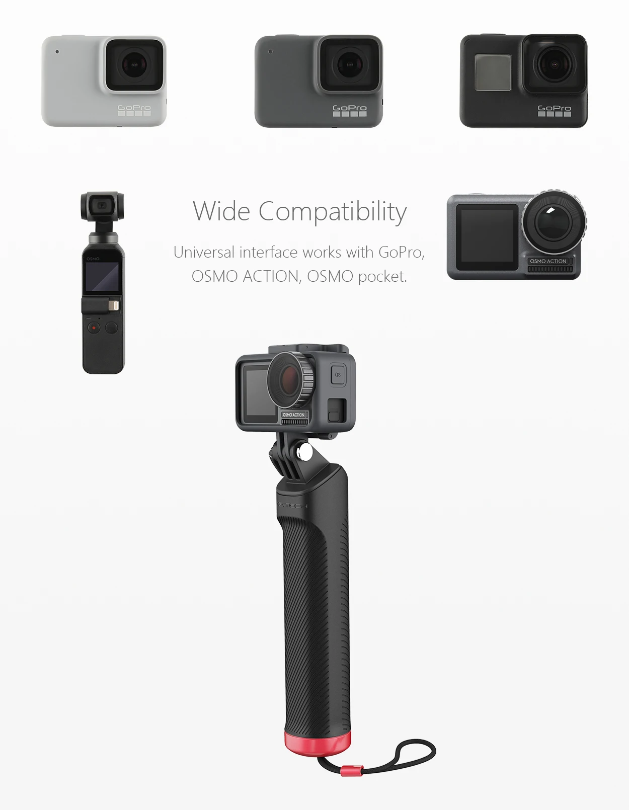 PGYTECH OSMO действие подводное плавание селфи ручка для DJI Osmo Спортивная камера аксессуары