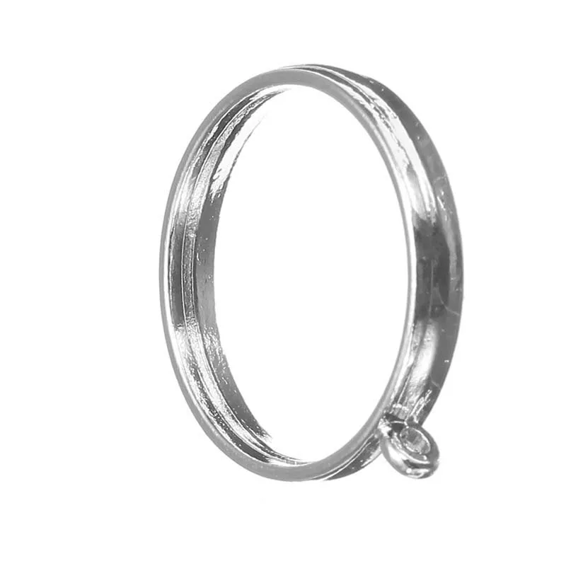 10 шт./компл. цинковый сплав серебро открытая спина ободок круглая подвеска пустая
