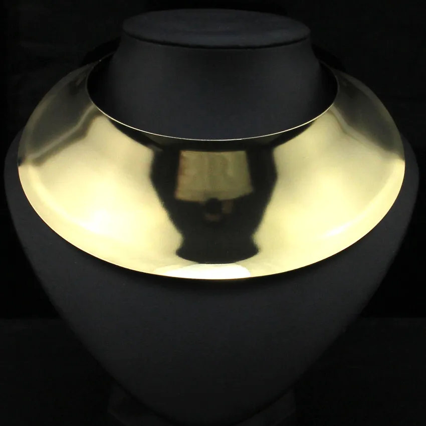 Женское Ожерелье чокер UKMOC широкое металлическое колье с геометрическим