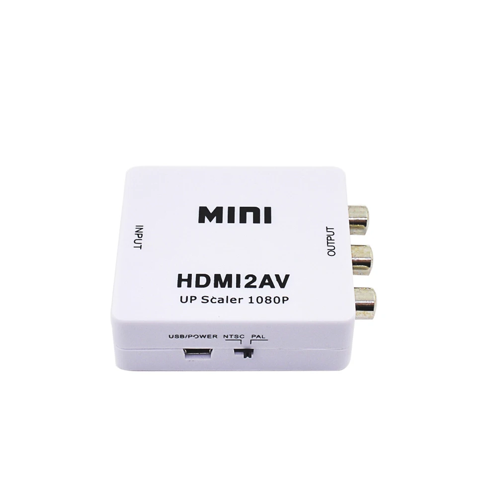 Адаптер преобразователь CHIPAL HDMI в AV HD видео RCA AV/CVSB L/R 1080P HDMI2AV поддержка NTSC