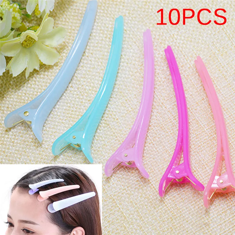 

10Pcs/lot Plastic Professional Hairdressing Sectioning Clip Salon Hair Care Styling Tools Crocodile Hairpins