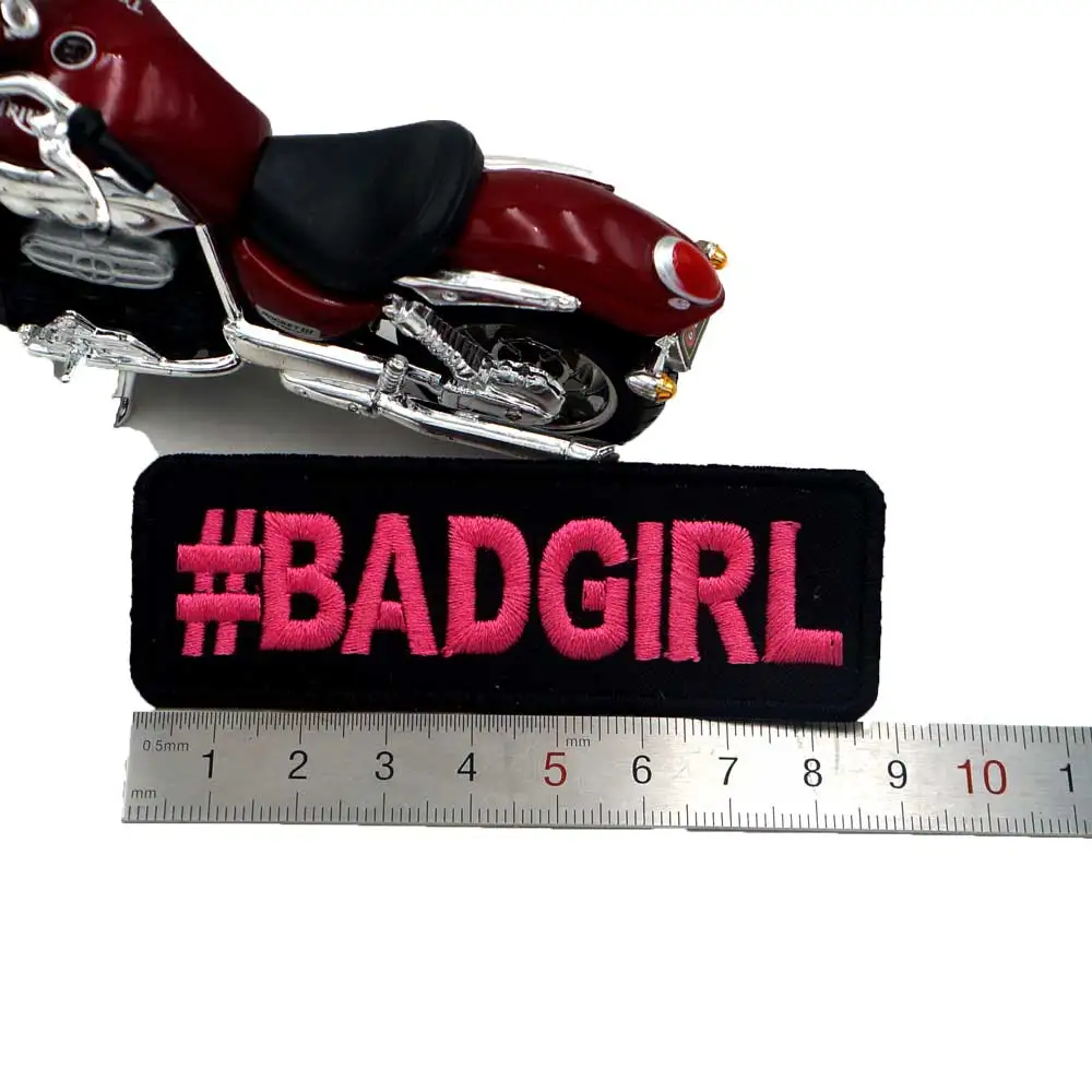 Bad girl Железный на подложке панк череп вышитый водитель, Байкер Мотоцикл нашивки для спины жилет шляпа одежда