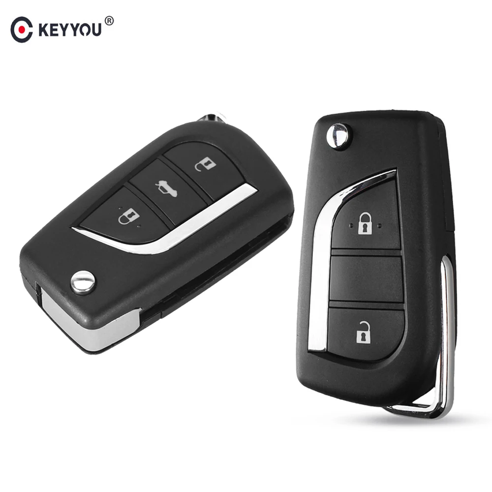 Откидной складной чехол KEYYOU с дистанционным управлением для Toyota Levin Camry ключей Toy43