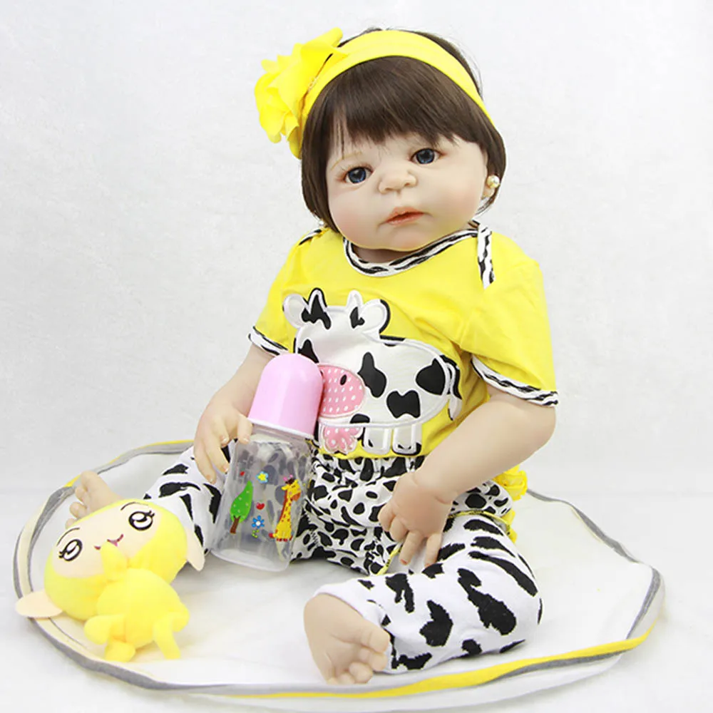 23 "реалистичные куклы Bebes Reborn Baby белая кожа кукла для младенцев полностью