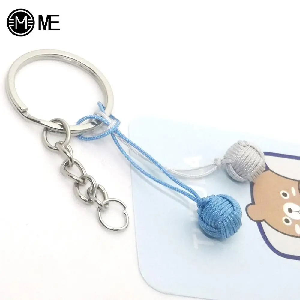MIVE 2019 New Handmade Monkey Fist Keychain Rope Charm Hanger Pendant Key Chain Car Keys Personality Fashion Jewelry accessories | Украшения