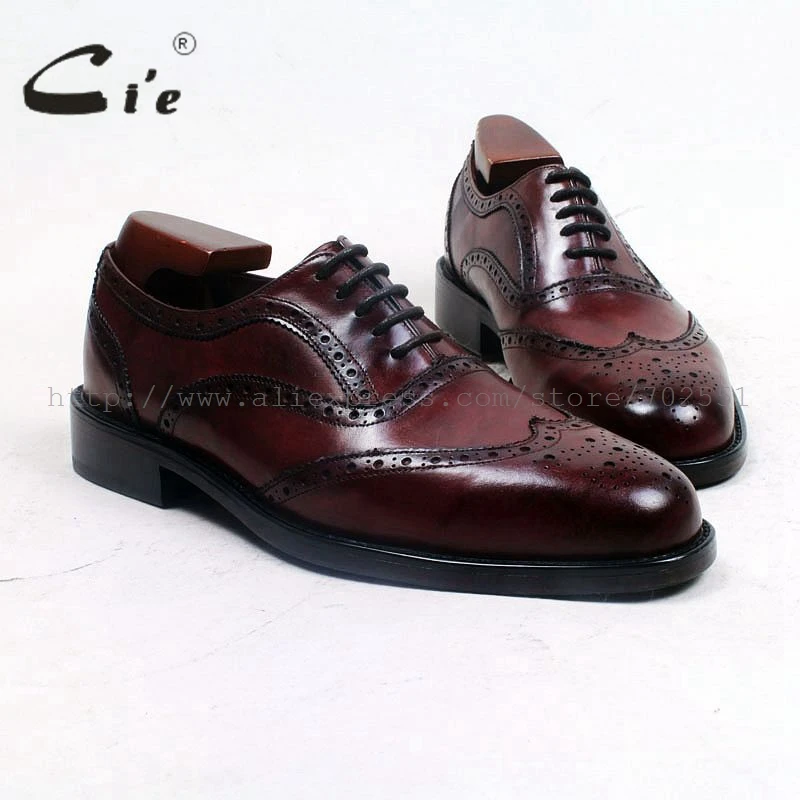 

cie Round Toe Bespoke Custom Handmade Calf Genuine Leather Outsole Breathable Work &Career Men's Shoe Oxfords Deep Wine OX508