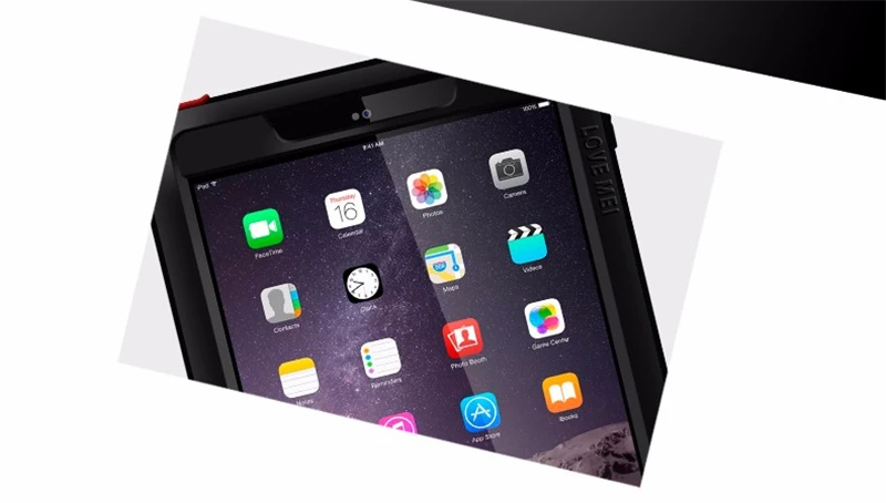 Для iPad Mini 1 2 3 чехол Love Mei алюминиевый чехол противоударный чехол для iPad Mini 3 2 1 retina жесткий водонепроницаемый чехол