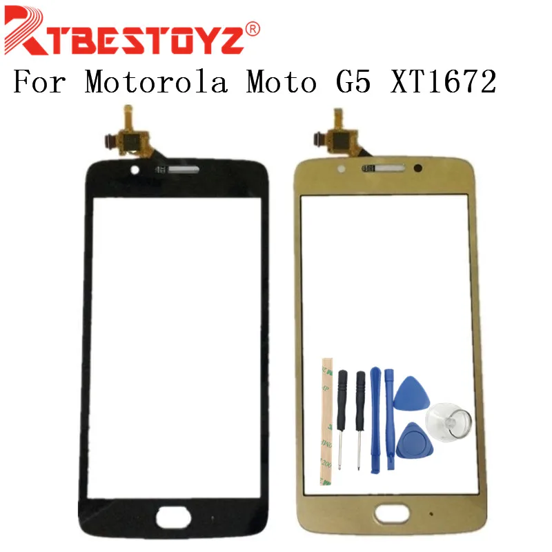 RTBESTOYZ 5 0 ''сенсорный экран для Motorola Moto G5 XT1672 сенсорный дигитайзер Стекло Замена