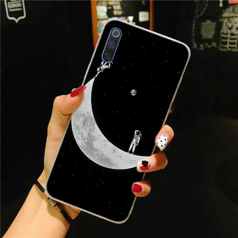 Soft Silicone Case For Xiaomi Mi 12 11 10 8 A3 A2 Cc9 Lite 9 11Pro 6x Ultra Cover Astronaut | Мобильные телефоны и