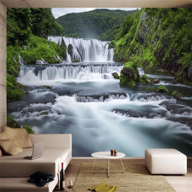 Красивая вода богатство Хорватия водопад пейзаж 3d фон настенная роспись