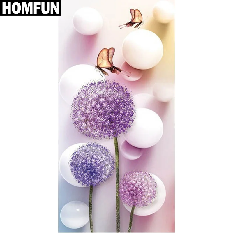 Алмазная 5d картина HOMFUN Одуванчик вышивка крестиком из квадратных/круглых страз