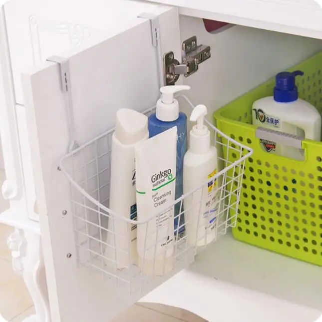 Железная подвесная корзина для дверей кухонного шкафа многофункциональная