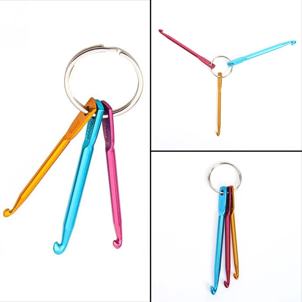 3 шт. крючком Крючки Брелок набор Ткачество инструменты вязальные крючки Главная