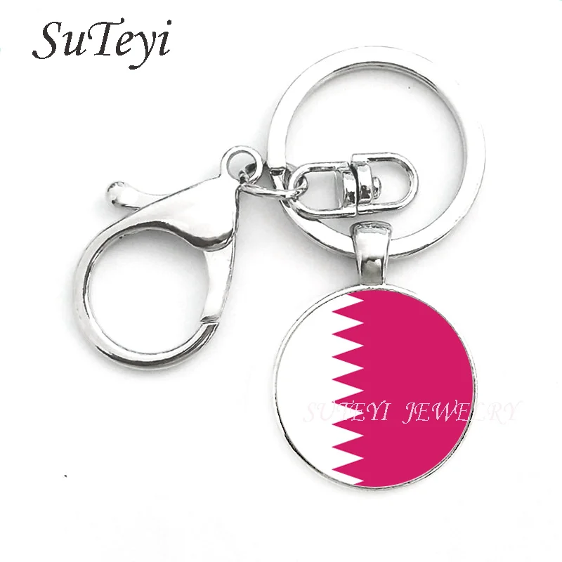 Модные брелки для ключей с флагом Камбоджи и Катара из Киргизии Королевства