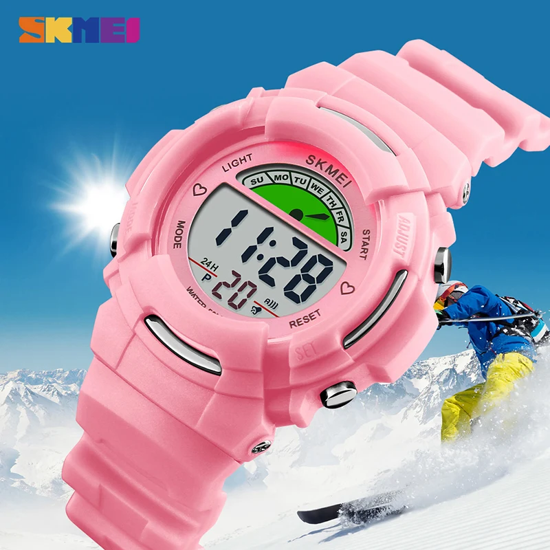 SKMEI открытый дети спортивные часы цифровые Chrono будильник календари 50 м