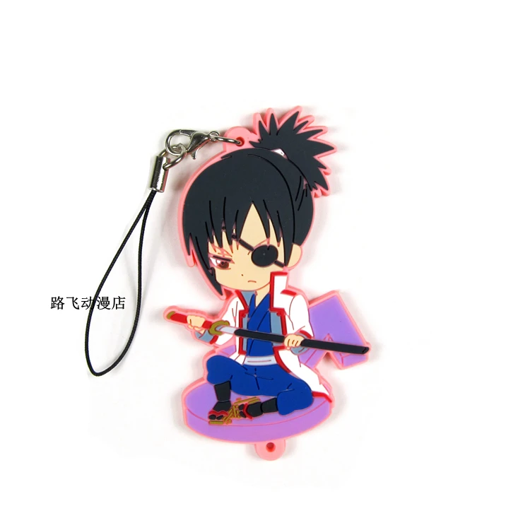 Брелок Подвеска резиновая аниме модель GINTAMA Sakata Gintoki Okita Sougo Hijikata Toushirou Kondou Isao