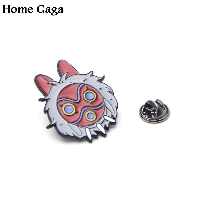 Homegaga Princess Mononoke diy Zinc tie cartoon Pins backpack clothes brooches for men women hat decoration badges medals D1451