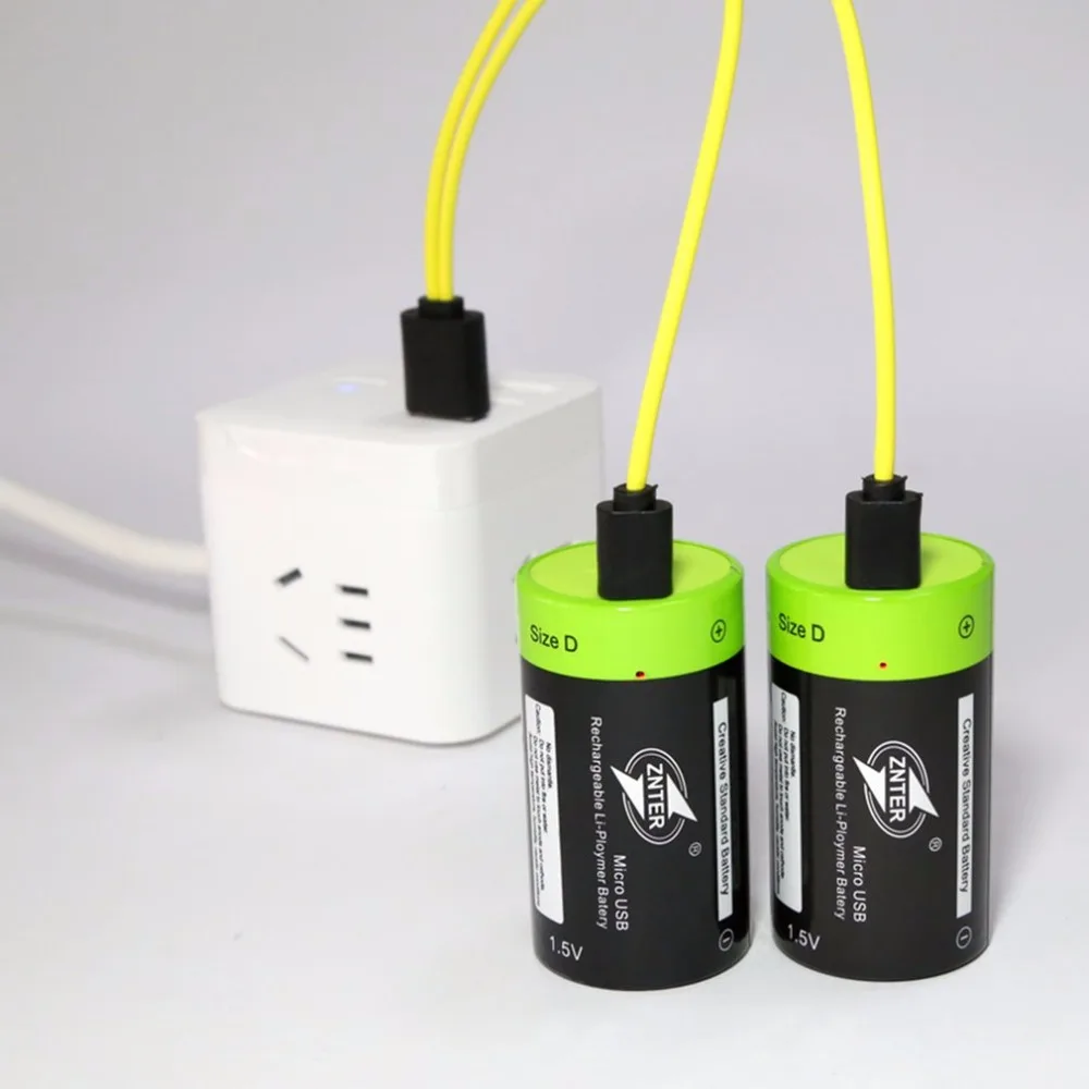 

ZNTER 4000mAh 1.5V rechargeable battery USB rechargeable battery is charged by the battery Lipo LR20 Micro USB cable