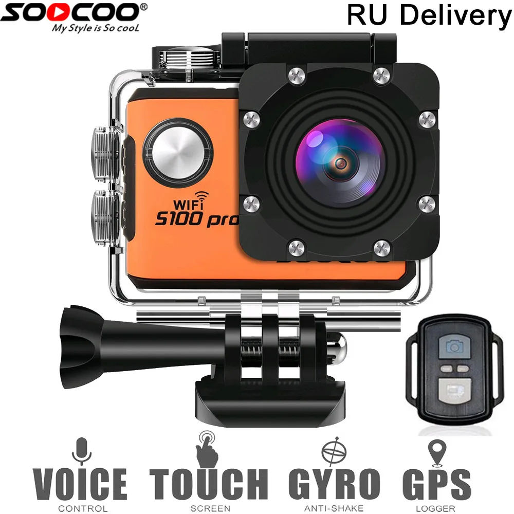 RU локальной доставки: SOOCOO на S100Pro 4 К сенсорный действие Камера голос Управление