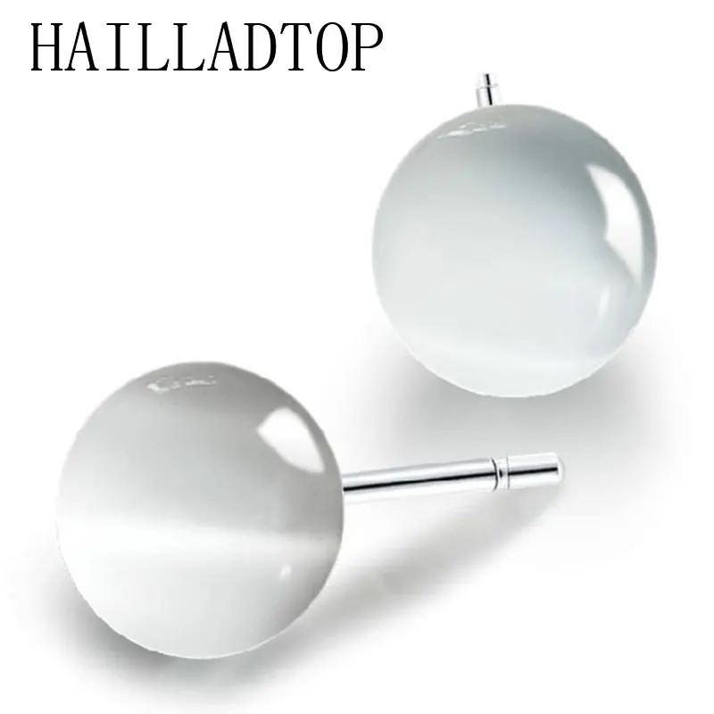 Серьги гвоздики с опалом женские модные ювелирные украшения покрытием из