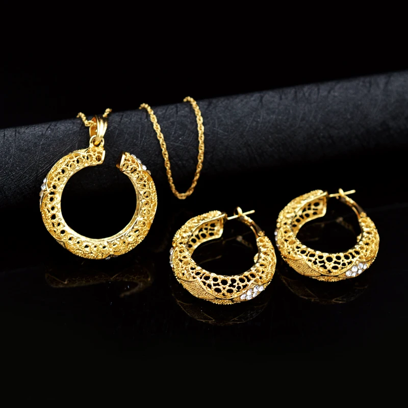 Ювелирные изделия Sunny Jewelry Модные наборы для женщин колье серьги кулон кубический