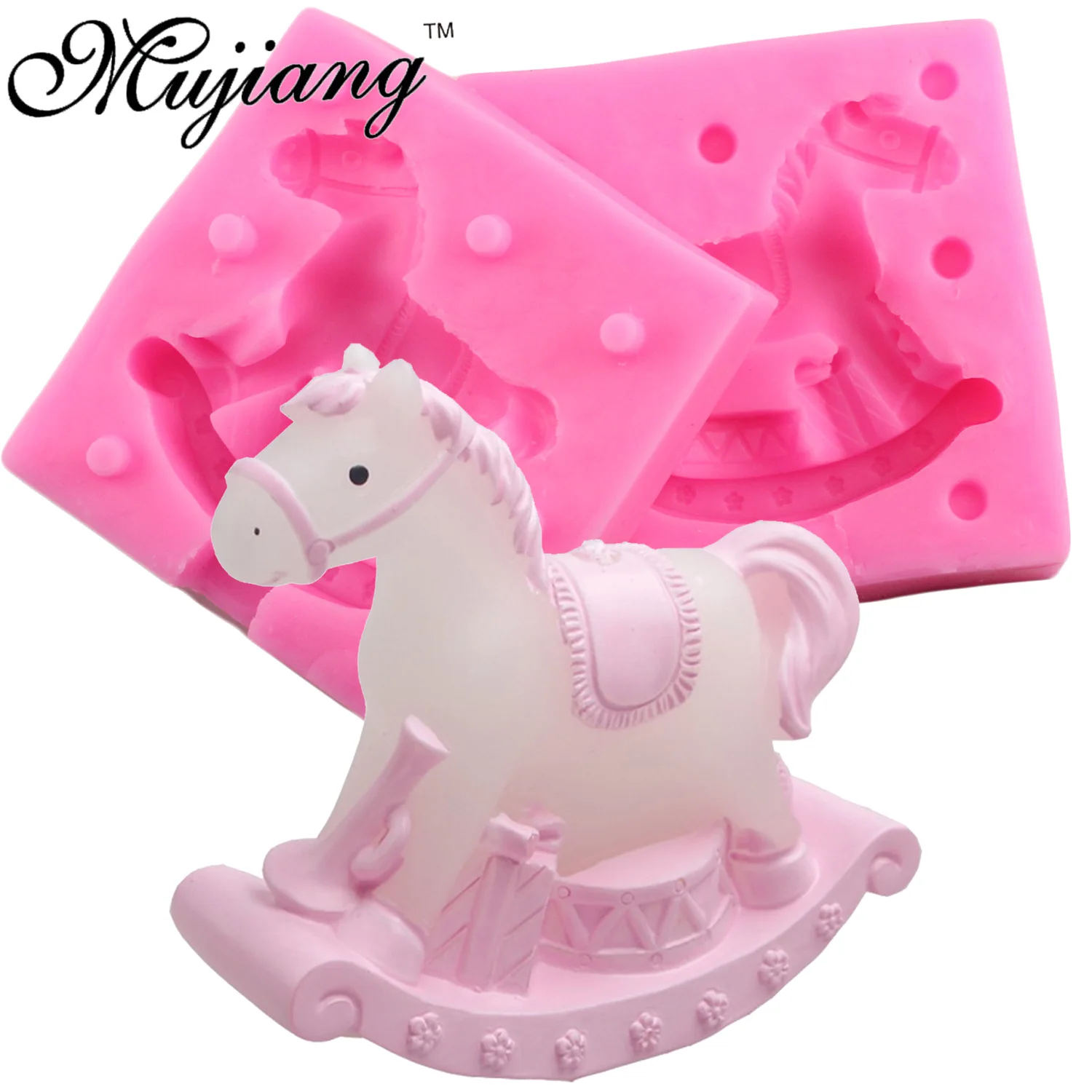 3D силиконовая форма в виде карусели Mujiang формы для мыла из полимерной глины