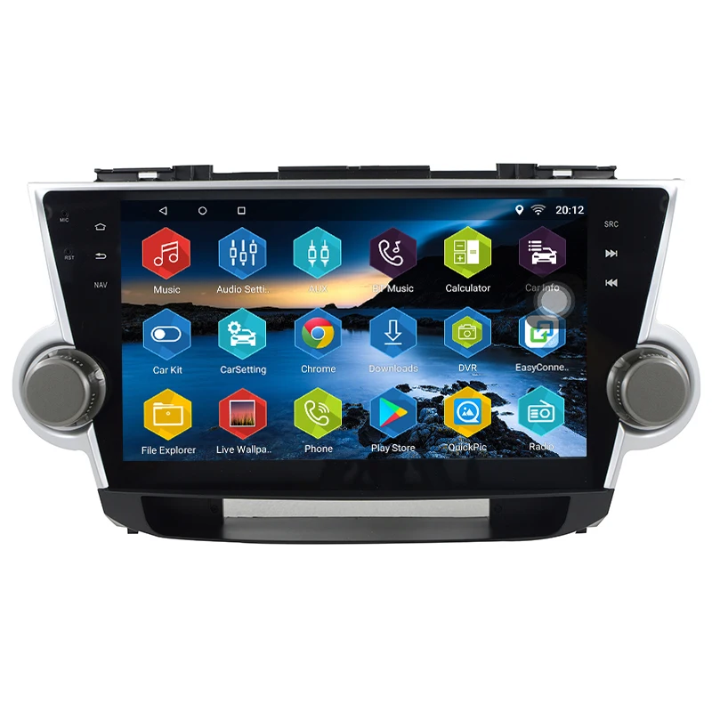 Дюймов 10 2 дюймов Android 7.0.0 1 г + 16 4 ядра Din для Toyota Highlander 2012 2008 автомобильный