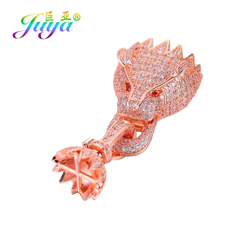 Rose Gold Red Eye Juya поделки из бисера ювелирные изделия для женщин Роскошная застежка жемчуг застежки аксессуары ручной работы из бисера ювелирные изделия компоненты - Цвет: Rose Gold Red Eye